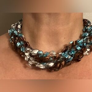 Trellis/Ladder Yarn Adjustable Necklace